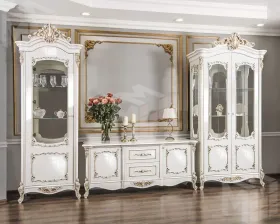 Гостиная Флоренция 1+тв+2 белый глянец