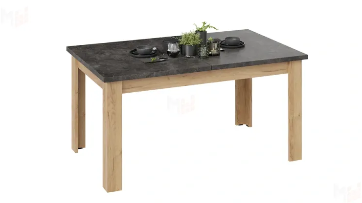 Стол обеденный Ванкувер тип 1  Дуб Крафт золотой, Ателье темное