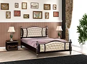 Кровать из массива Жасмин (140*200) орех темный