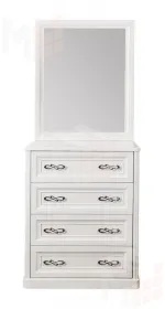 Зеркало для комода Мишель белый матовый (спальня)