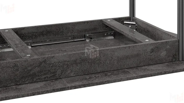 Стол обеденный Крит Черный, Железный камень