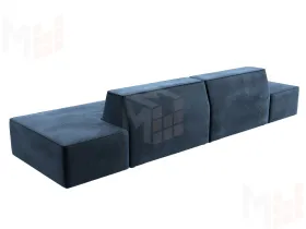 Диван прямой модульный Монс лофт ( TOWER 13 синий )