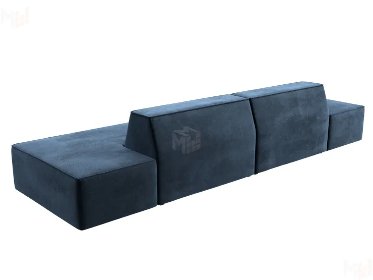 Диван прямой модульный Монс лофт ( TOWER 13 синий )