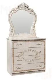 Комод Патрисия 4 ящика крем корень глянец