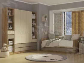 Кровать с ящиками Челси Color (глиняный серый/слоновая кость)