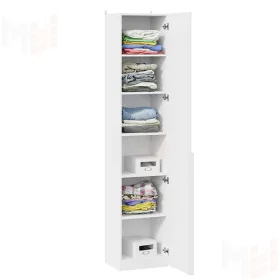 Шкаф для белья с глухой дверью Порто - СМ-393.07.211 Белый