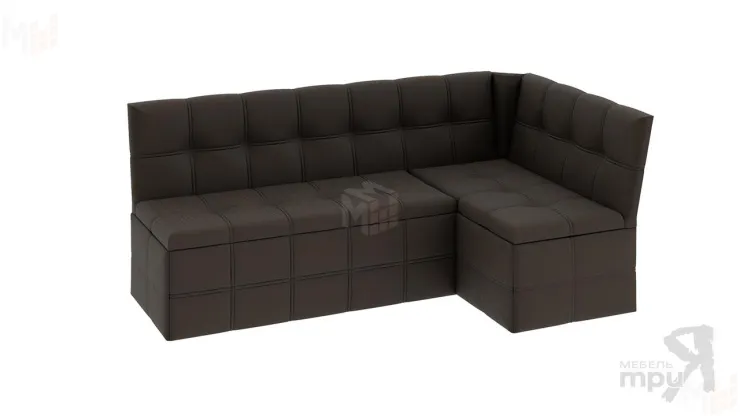 Кухонный диван Домино со спальным местом (кашемир коричневый)