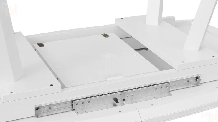 Стол обеденный TESCA 2 Белый муар, Стекло матовое белое