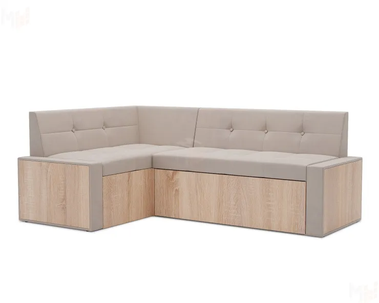 Таллин Левый угол (Бархат бежевый STAR VELVET 6 LIGHT Beige) 190х83х120 см