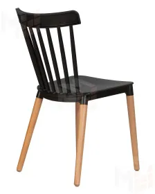 Стул обеденный DOBRIN THEO (ножки светлый бук, цвет черный (B-03))