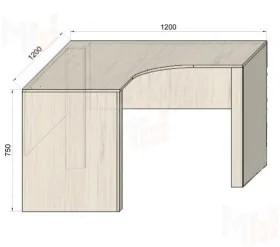 Кровать-чердак Фанки Хоум с тумбой и письменным столом Фанки Тайм