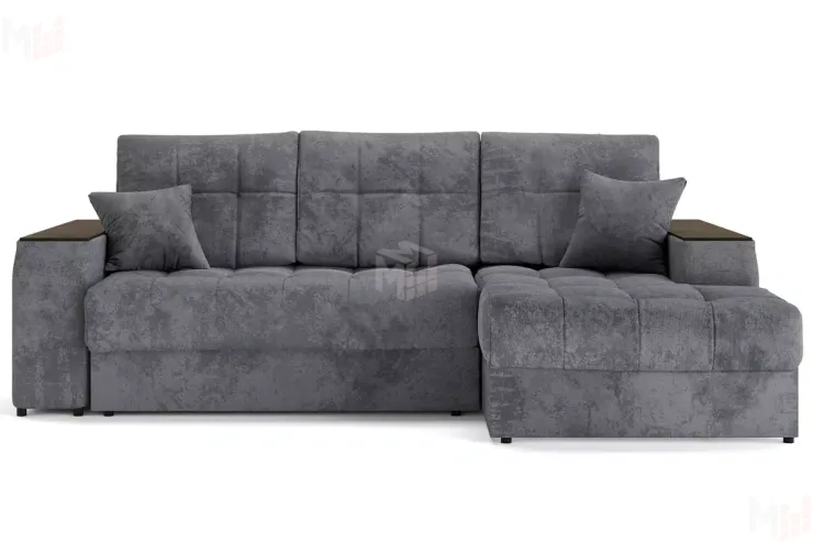 Угловой диван-кровать Лас-Вегас Серый правый 