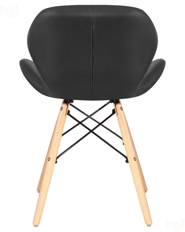 Стул обеденный DOBRIN BUTTERFLY (ножки светлый бук, цвет сиденья чёрный)