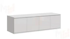 Антресоль Челси 1600 белый/белый глянец