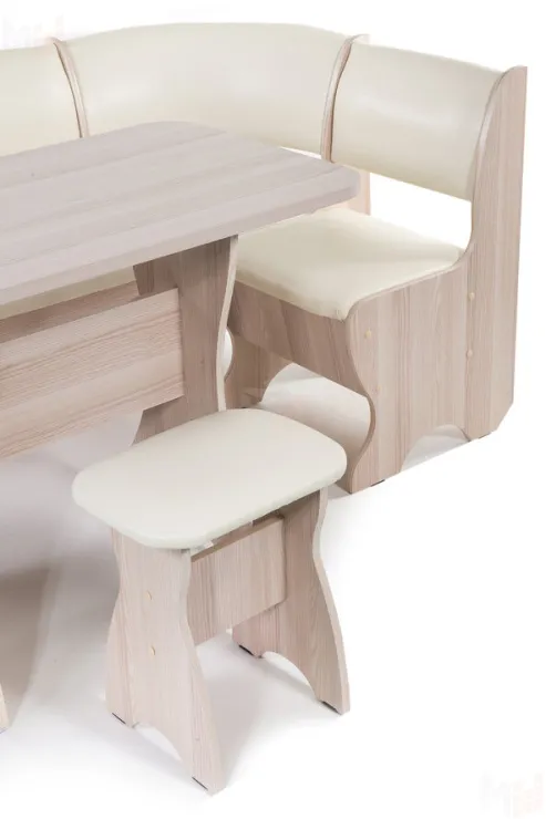 Кухонный уголок Тюльпан (ясень/барнео крем)