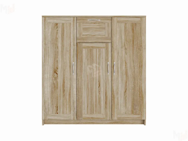 Тумба Сириус 3 двери 1 ящик 117*123 сонома