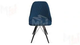 Стул Гранд К3 Черный муар, Велюр Confetti Blue