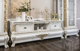 Гостиная Алсу 1+тв+2 белый глянец