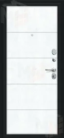 Входная металлическая дверь Граффити-1 Букле черное/Snow Art