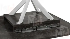 Стол обеденный раздвижной Лиссабон Тип 1 Белый муар, Ателье темный