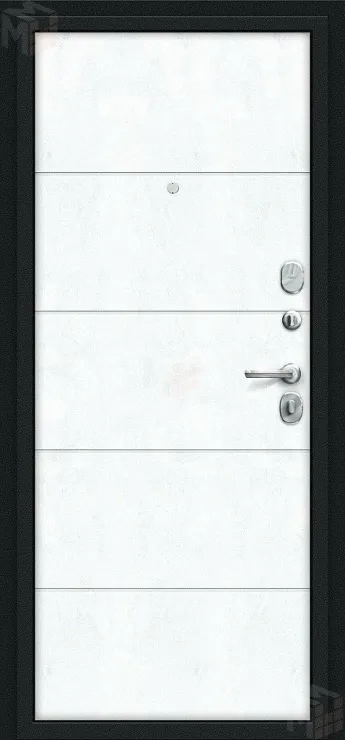 Входная металлическая дверь Граффити-1 Букле черное/Snow Art