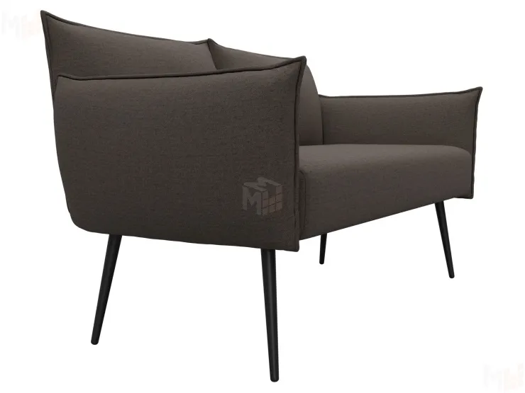 Диван прямой Лига-083 ( рогожка Амур 05 коричневый )