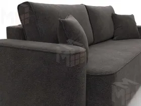 Диван прямой Лига-118 НПБ ( LAIM 10 темно-коричневый )