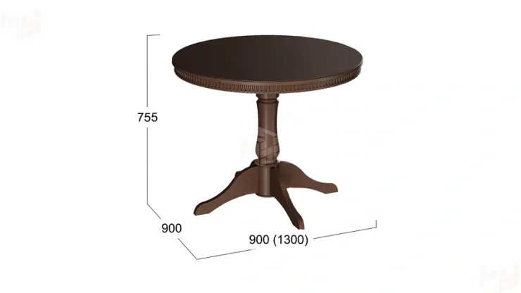 Стол обеденный Орландо Т1 исп.2 - Б-111 Орех темный