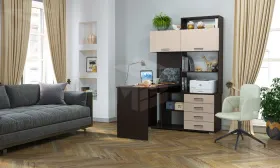 Компьютерный стол ПКС-11 Дуб Венге цаво - Дуб Белфорт