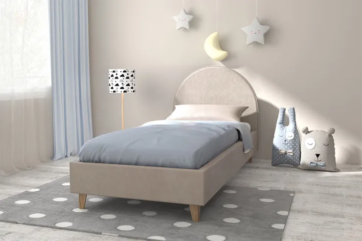 Кровать 014 Бежевая 800х1900