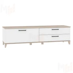  Тумба ТВ AURELIO 3 Блеквуд сатиновый/Белый