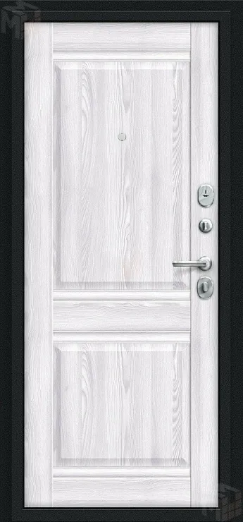 Входная металлическая дверь Некст Kale Букле черное/Riviera Ice