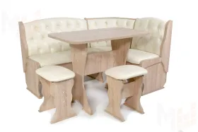 Кухонный уголок Орхидея Люкс (дуб сонома/Крем)