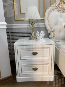 Тумба прикроватная Натали белый глянец