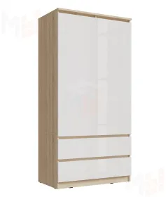 Шкаф Челси 2-х ств (сонома/белый)