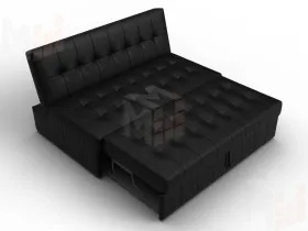 Диван прямой Лига-107 (140) ( GRIFON 18 черный )