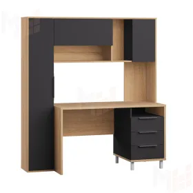 Стол рабочий Комфорт 12.95 N Дуб сонома, Темно - серый