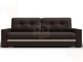 Диван прямой с декором Лига-096 НПБ ( Коричневый;Бежевый )