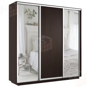 Шкаф-купе Экспресс трио (2 зеркала) 2100 Венге