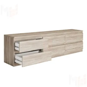 Тумба ТВ Кастор 6 ящиков (сонома)