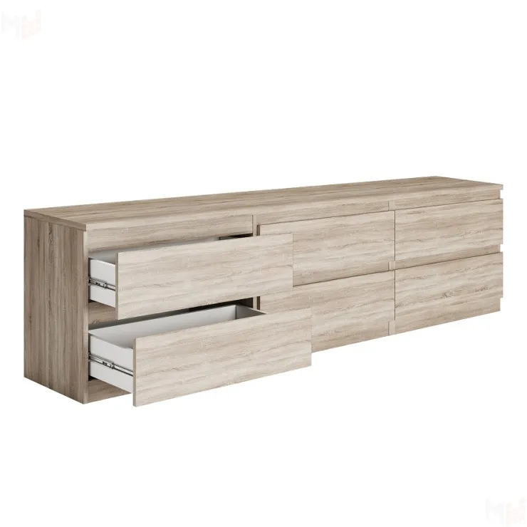 Тумба ТВ Кастор 6 ящиков (сонома)