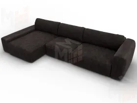 Диван угловой Лига-066 НПБ Лонг угол левый ( BRUT 17 коричневый )
