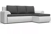 Угловой диван Цезарь (Правый) Белый, Серый