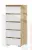 Комод Хелен КМ 03 502 5 ящиков дуб крафт золото - белый