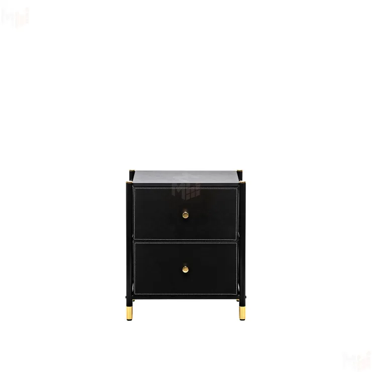 Комод Leset Нирита/Хайди, 2 ящика, Чёрный (Черный/Черный)