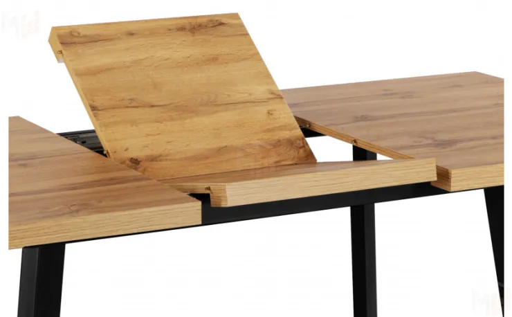 Стол раскладной Райт Лофт 120 Дуб Вотан/Черный