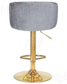 Стул барный DOBRIN DARCY GOLD (серый велюр (1922-19))