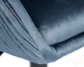 Кресло дизайнерское DOBRIN EDISON BLACK (синий велюр (1922-20))