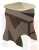 Табурет кхонный Натан, ель/ экокожа темно-коричневая