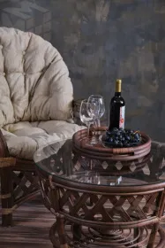 Столик из ротанга «Черчилль» круглый